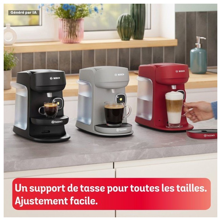 Machine a cafe multi-boissons - BOSCH TASSIMO - T17 Harmony TAS172B noir - 0,85l - 1400W - fonction IntensityBoost