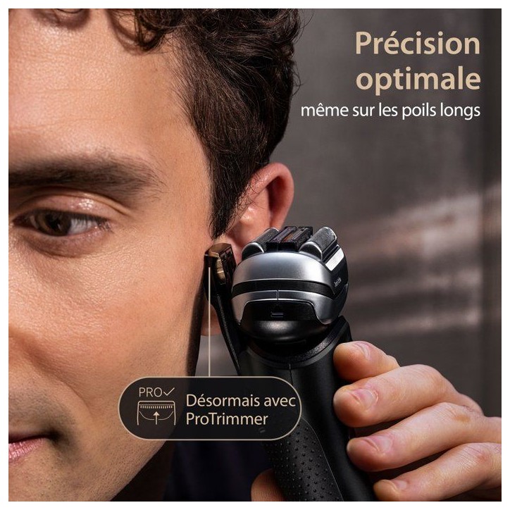 Rasoir électrique homme - BRAUN - Series 9 Pro 9410s - Tondeuse ProLift - Technologie Sonic - Étanche 100 %