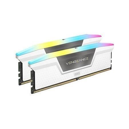 Mémoire RAM - CORSAIR - CMH32GX5M2E6000C36W - VENGEANCE RGB - DDR5 - 32Go 2x16Go - 6000MT/s - DIMM - CL 36 - 1.35V
