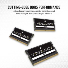 Mémoire RAM - CORSAIR - CMSX32GX5M2A5600C48 - 32 Go 2x 16 Go - VENGEANCE DDR5 5600MT/s- SODIMM - CL 48
