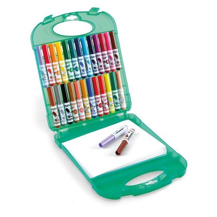 Coffret créatif coloriage - CRAYOLA - Create & Color - 25 mini marqueurs lavables - 40 feuilles