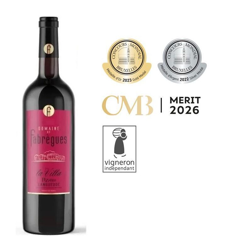 Domaine de Fabregues La Villa Pézenas 2022 Languedoc - Vin rouge de L