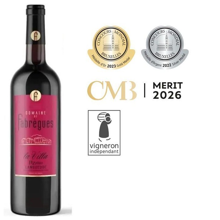 Domaine de Fabregues La Villa Pézenas 2022 Languedoc - Vin rouge de Languedoc