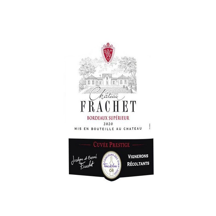 Château Frachet Cuvée Prestige 2020 Bordeaux Supérieur - Vin rouge de Bordeaux
