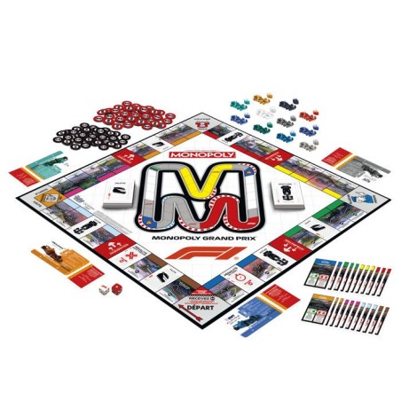 Monopoly Formula 1, jeu de société de plateau, 2 a 4 joueurs, jeux pour enfants et fans de Pokémon, env. 45 minutes, des 8 an