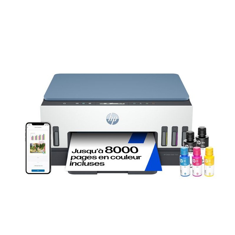 Imprimante Multifonction - HP - Smart Tank 7006 – Wi-Fi et Bluetooth
