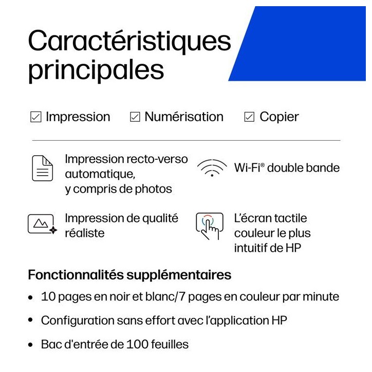 Imprimante tout-en-un HP Envy 6122 Jet d'encre couleur - Copie Scan - Recto verso automatique