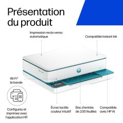 Imprimante tout-en-un HP Envy 6122 Jet d'encre couleur - Copie Scan -