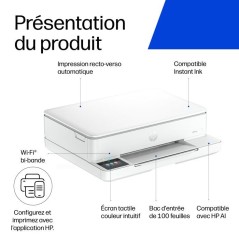Imprimante tout-en-un HP Envy 6110 Jet d'encre couleur - Copie Scan -