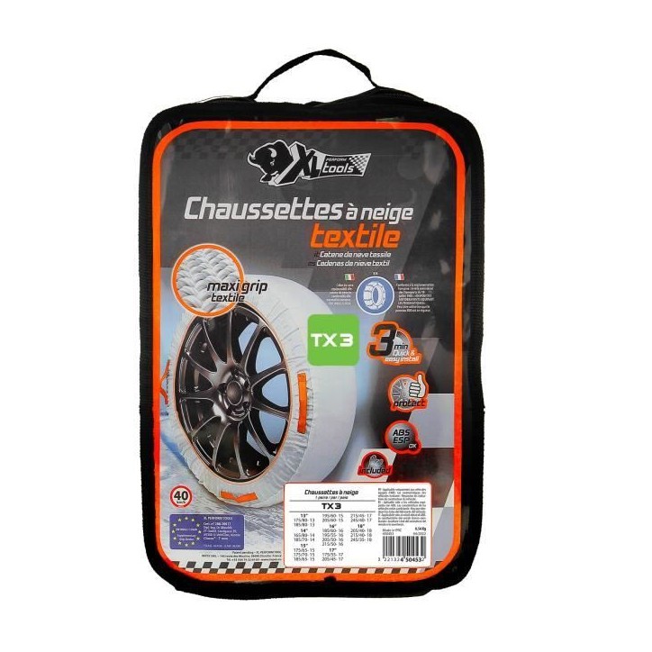 XL PERFORM TOOLS Chaussettes a Neige, Chaînes textiles TX3 XL PERFORM TOOLS Chaussettes a Neige, Chaînes textiles TX3