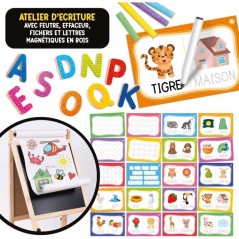 Tableau évolutif - LISCIANI - Montessori - Grand tableau en bois - R