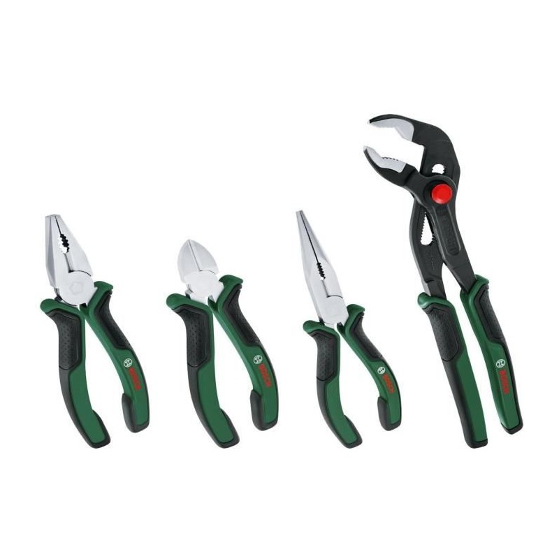 Bosch - Set de 4 pinces (coupante diagonale précise et durable, unive Bosch - Set de 4 pinces (coupante diagonale précise et durable, unive