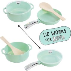 Little Tikes - Sweet Spaces - Service poeles et casseroles - Vert d'eau - Accessoires - Batterie de cuisine - 3 ans