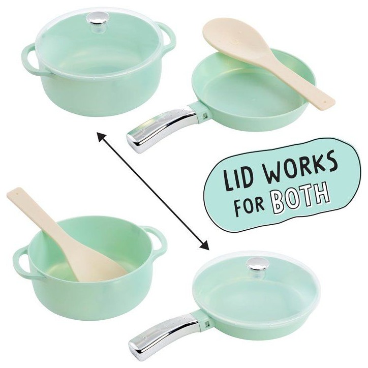 Little Tikes - Sweet Spaces - Service poeles et casseroles - Vert d'eau - Accessoires - Batterie de cuisine - 3 ans Little Tikes - Sweet Spaces - Service poeles et casseroles - Vert d'eau - Accessoires - Batterie de cuisine - 3 ans