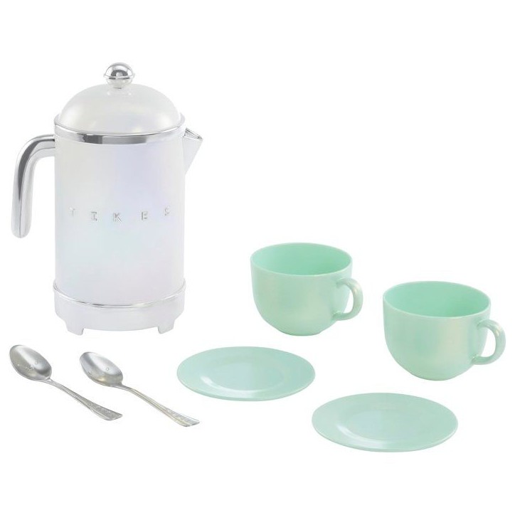 Little Tikes - Sweet Spaces - Service a thé - Vert d'eau - Bouilloire fonctionnelle - Tasses et accessoires thé - 3 ans