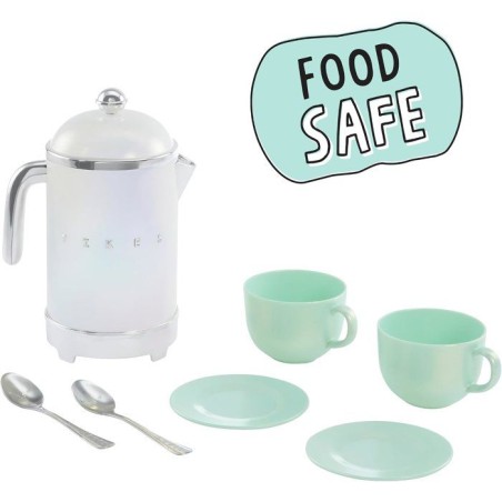 Little Tikes - Sweet Spaces - Service a thé - Vert d'eau - Bouilloire fonctionnelle - Tasses et accessoires thé - 3 ans