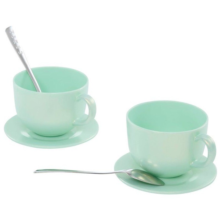 Little Tikes - Sweet Spaces - Service a thé - Vert d'eau - Bouilloire fonctionnelle - Tasses et accessoires thé - 3 ans