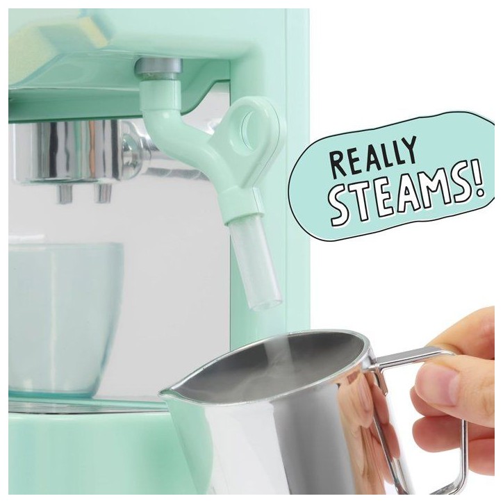 Little Tikes - Sweet Spaces - Machine a espresso - Vert d'eau - Tasses fonctionnelles - Accessoires café - 3 ans