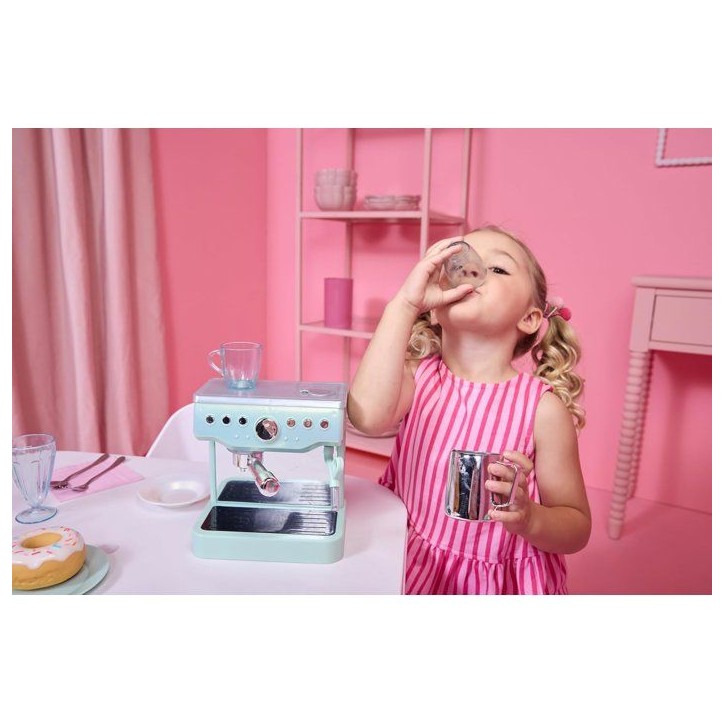Little Tikes - Sweet Spaces - Machine a espresso - Vert d'eau - Tasses fonctionnelles - Accessoires café - 3 ans
