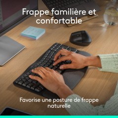 Clavier - Sans fil - Logitech - Wave Keys - AZERTY - Blanc
