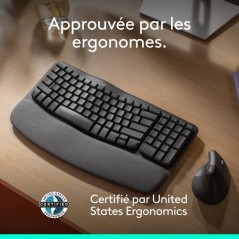 Clavier - Sans fil - Logitech - Wave Keys - AZERTY - Blanc