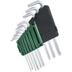 Bosch Set de 9 clés Torx (clés multitâches en acier S2 TX8-TX40 cô