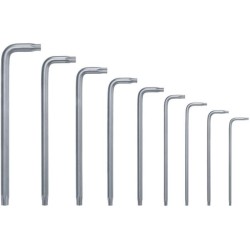 Bosch Set de 9 clés Torx (clés multitâches en acier S2 TX8-TX40 cô