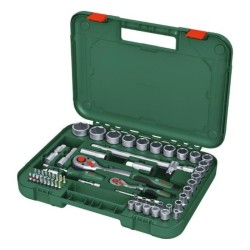 Bosch Set de 57 cliquets 1/4 + 1/2 (pour divers bricolages 55 accessoi