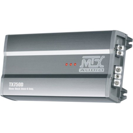 Amplificateur voiture mono classe D - MTX AUDIO - TX750D - 750 W RMS - Compatible 1 O - Télécommande EBC