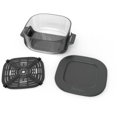 Récipient en verre 3,8 L avec couvercle et plaque pour NINJA CRISPi - CleanCrisp XSKLDPLCNTEUUK - Sans PFAS