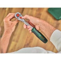 Bosch Set de 57 cliquets 1/4 + 1/2 (pour divers bricolages 55 accessoi