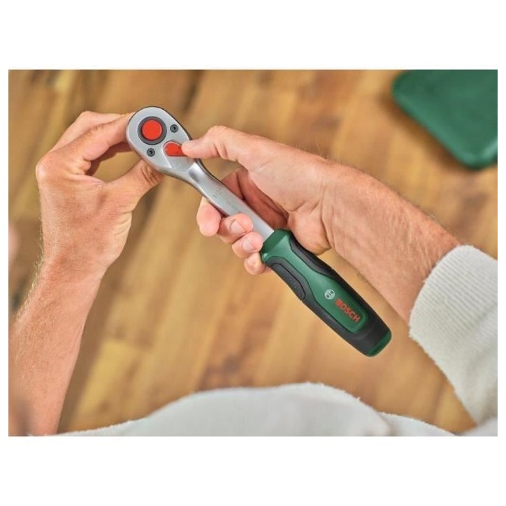 Bosch Set de 57 cliquets 1/4 + 1/2 (pour divers bricolages 55 accessoires couple élevé Softgrip coffret de transport) Bosch Set de 57 cliquets 1/4 + 1/2 (pour divers bricolages 55 accessoires couple élevé Softgrip coffret de transport)