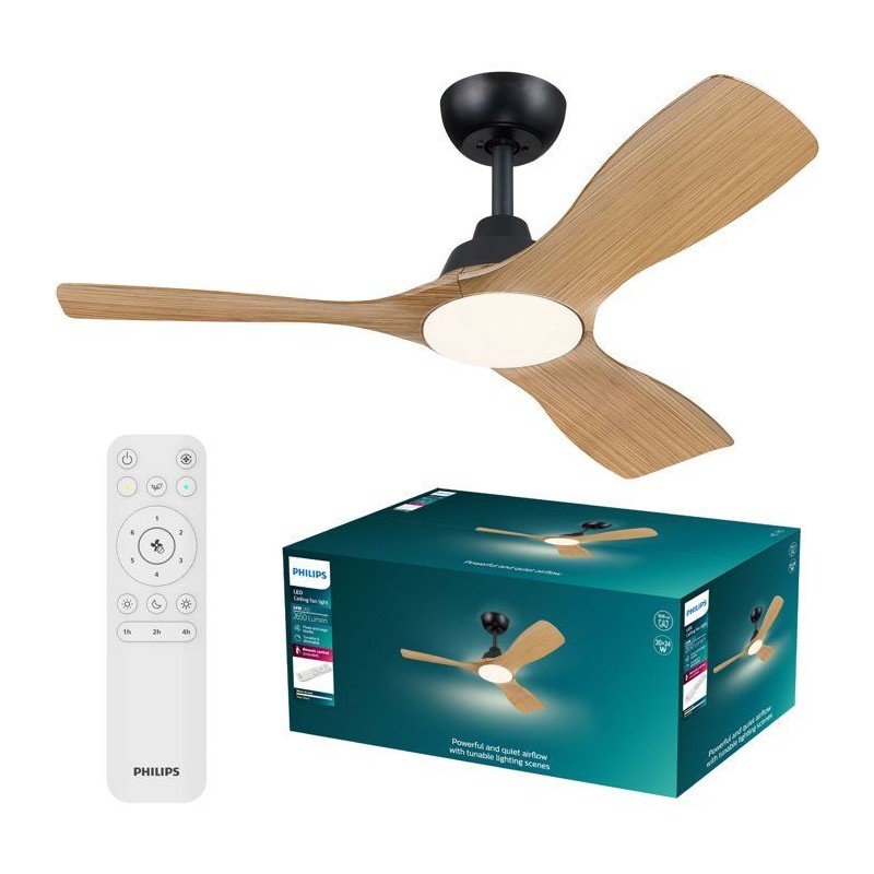 Ventilateur de plafond - Philips - Olas - Pales fixes - Diametre 106 c