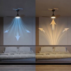 Ventilateur de plafond - Philips - Olas - Pales fixes - Diametre 106 c