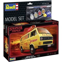 Maquette de voiture - REVELL - Model Set - Stranger Things - Argyle's VWT3 Surfer Boy - Avec colle, peintures et accessoires
