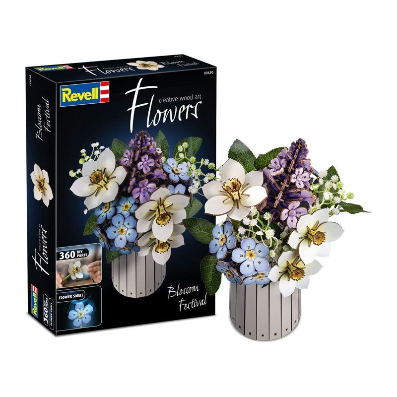 Puzzle 3D en bois - REVELL - Tiny Adventures - Festival Fleuri - Fleur