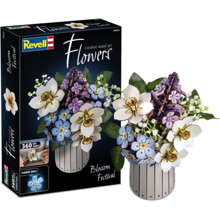 Puzzle 3D en bois - REVELL - Tiny Adventures - Festival Fleuri - Fleur