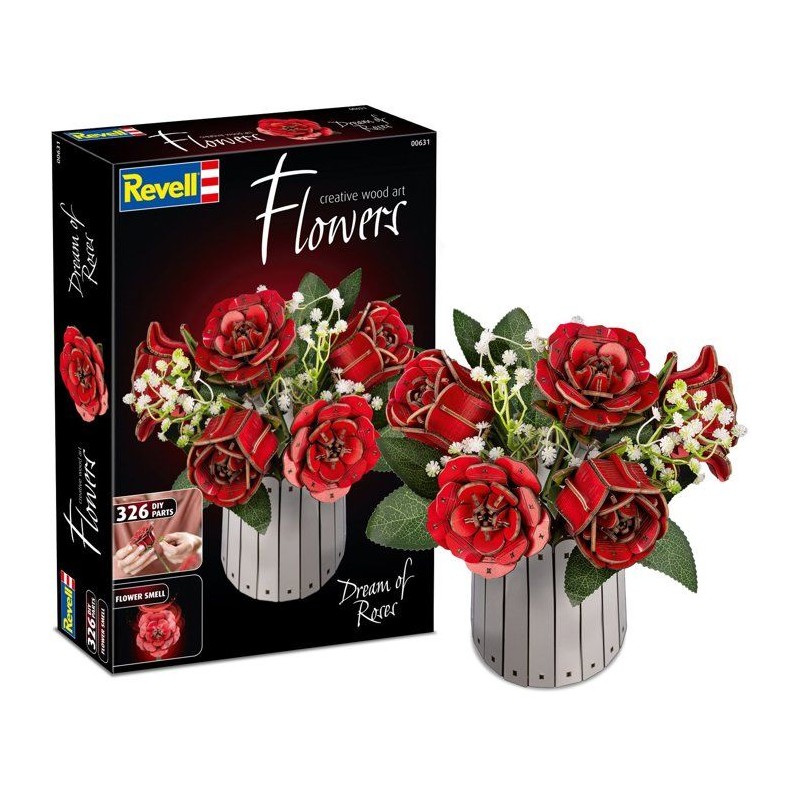 Puzzle 3D en bois - REVELL - Tiny Adventures - Reve de Roses - Fleurs