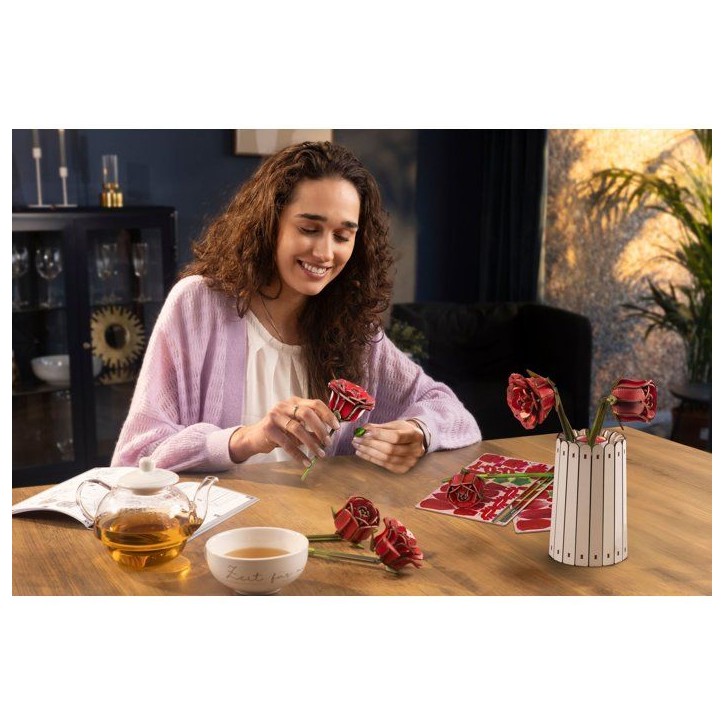 Puzzle 3D en bois - REVELL - Tiny Adventures - Reve de Roses - Fleurs - Avec Senteur