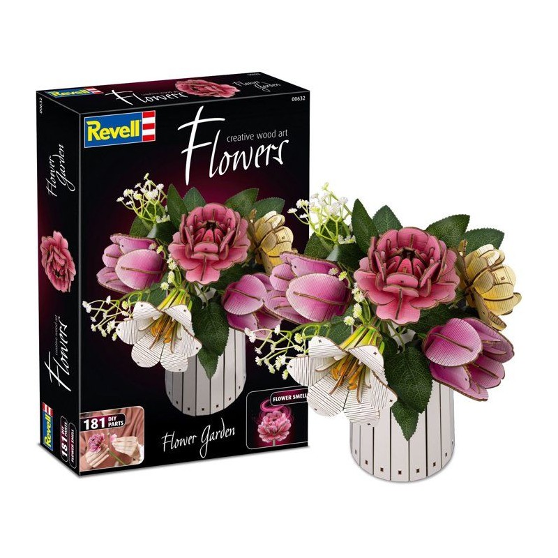 Puzzle 3D en bois - REVELL - Tiny Adventures - Fleurs du Jardin - Fleu