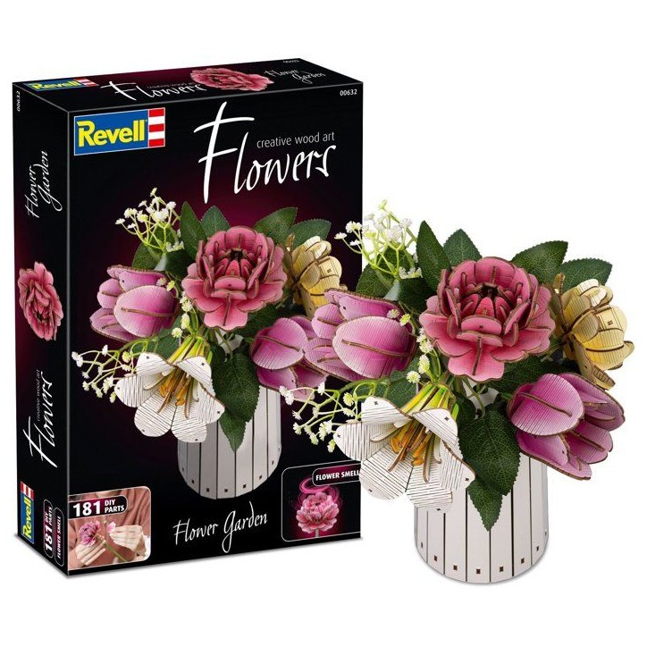 Puzzle 3D en bois - REVELL - Tiny Adventures - Fleurs du Jardin - Fleurs - Avec Senteur