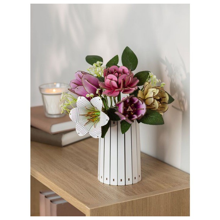 Puzzle 3D en bois - REVELL - Tiny Adventures - Fleurs du Jardin - Fleurs - Avec Senteur