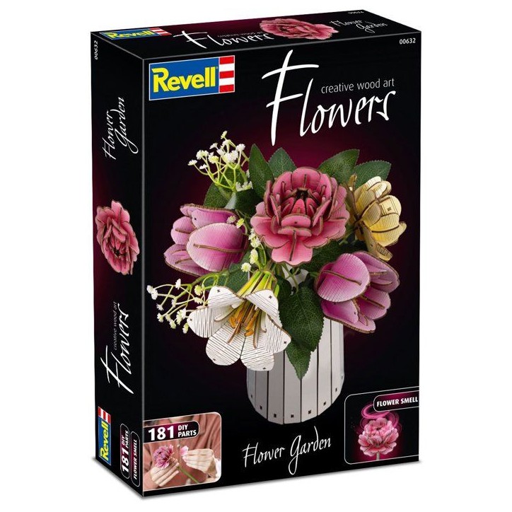 Puzzle 3D en bois - REVELL - Tiny Adventures - Fleurs du Jardin - Fleurs - Avec Senteur