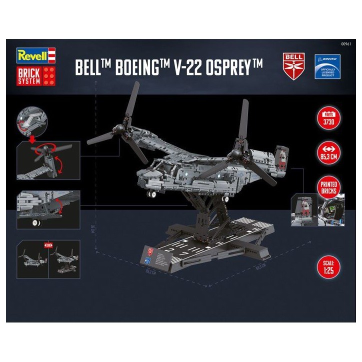 Avion a construire - REVELL - Brick System - Bell Boeing V-22 Osprey - 85 cm - 3730 briques Avion a construire - REVELL - Brick System - Bell Boeing V-22 Osprey - 85 cm - 3730 briques
