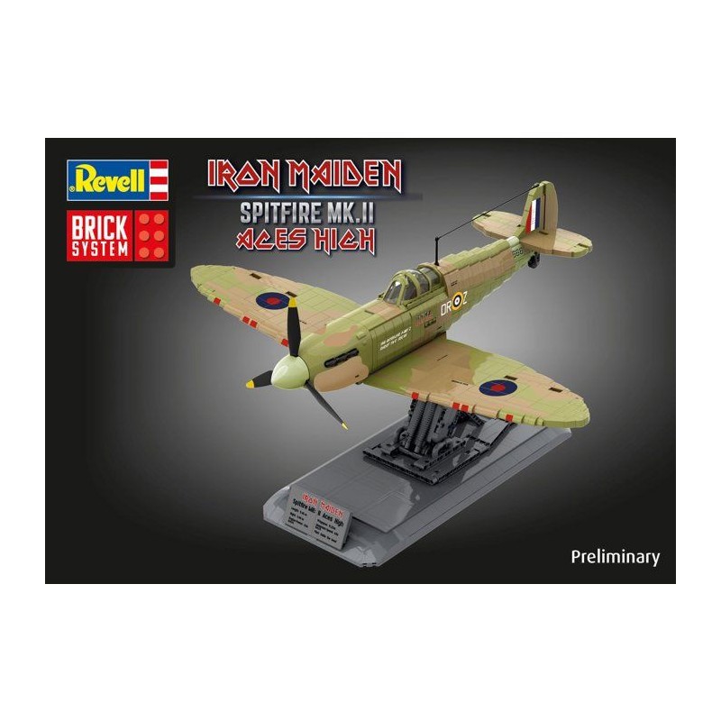 Avion a construire - REVELL - Brick System - Iron Maiden Spitfire MK.I