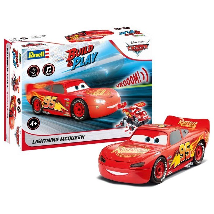 Voiture a construire - REVELL - Build & Play - CARS - Flash Mc Queen - Sons et lumieres - Des 4 ans Voiture a construire - REVELL - Build & Play - CARS - Flash Mc Queen - Sons et lumieres - Des 4 ans