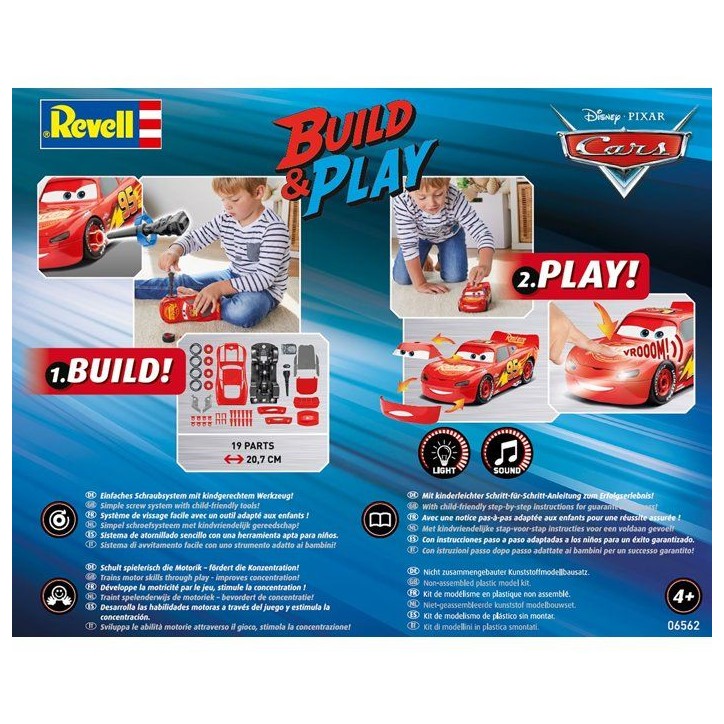 Voiture a construire - REVELL - Build & Play - CARS - Flash Mc Queen - Sons et lumieres - Des 4 ans Voiture a construire - REVELL - Build & Play - CARS - Flash Mc Queen - Sons et lumieres - Des 4 ans