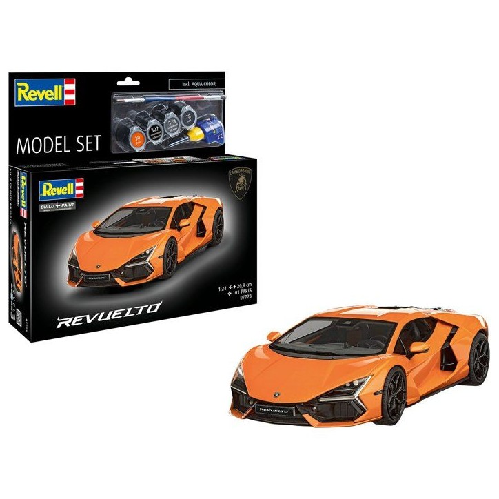 Maquette de voiture - REVELL - Model Set - Lamborghini Revuelto - Avec colle, peintures et accessoires Maquette de voiture - REVELL - Model Set - Lamborghini Revuelto - Avec colle, peintures et accessoires