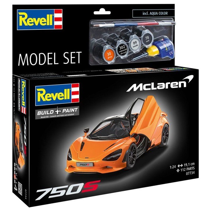 Maquette de voiture - REVELL - Model Set - Mc Laren 750 S - Avec colle, peintures et accessoires Maquette de voiture - REVELL - Model Set - Mc Laren 750 S - Avec colle, peintures et accessoires