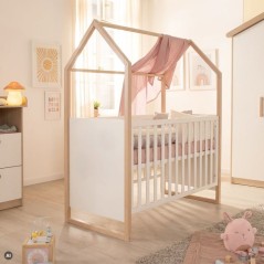 Chambre bébé duo - ROBA - Noah - Lit cododo 60x120 + Commode a lange